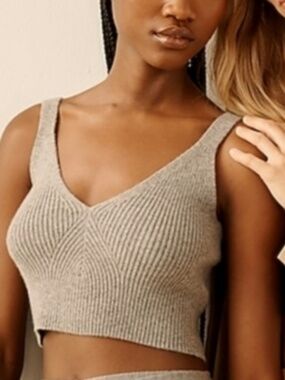 J Crew Cashmere Crop Top - Size S - Tan